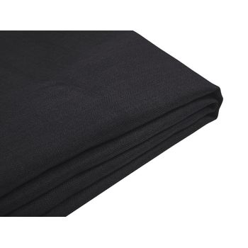 Funda Reemplazable En Tela Negra Para Cama 160 X 200 Cm Desmontable Lavable Fitou - Negro