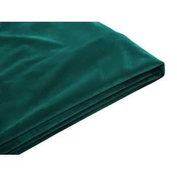 Funda Reemplazable En Terciopelo Verde Oscuro Para Cama 160 X 200 Cm Desmontable Lavable Fitou - Verde