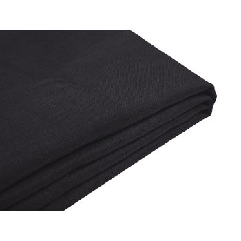 Funda Reemplazable En Tela Negra Para Cama 180 X 200 Cm Desmontable Lavable Fitou - Negro