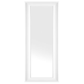 Espejo De Pared Blanco 51 X 141 Cm Material Sintético Estilo Minimalista Escandinavo Lunel - Blanco