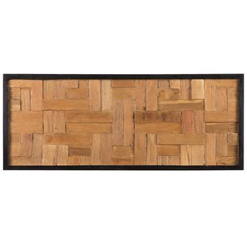 Decoración De Pared De Madera Clara De Teca 40 X 100 Cm Rectangular Estilo Rústico Toluca - Madera Clara