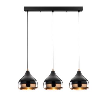 Lámparas Colgantes Metal Pl5 Riel Pequeño De 3 Ø17cm - Nero