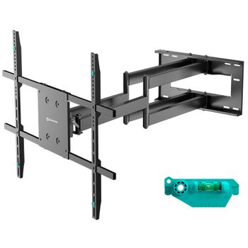 Soporte De Pared Para Tv Onkron 42-110", Brazo Articulado Hasta 100 Kg - Fijación Mural Tv Vesa 800x600 / Inclinable 15° Giratorio 180° M8l Negro