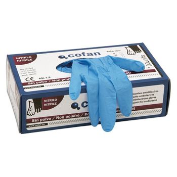 Caja con 100 guantes desechables de Nitrilo grueso TEGERA 84501