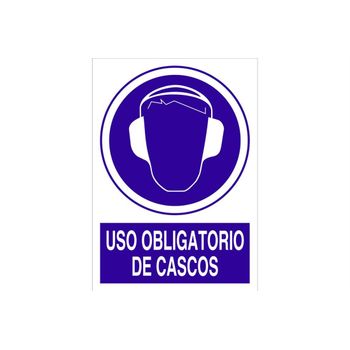 Uso Obligatorio De Cascos Medida Mm:420x297 Material: Plástico