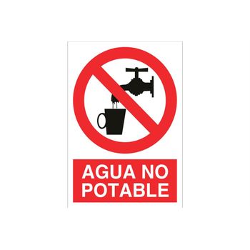 Agua No Potable Medida Mm:210x148 Material: Plastico