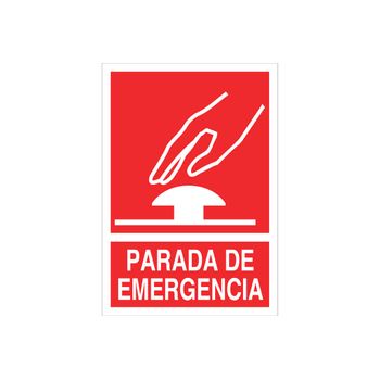 Parada De Emergencia Medida Mm:420x297 Material: Luminiscente