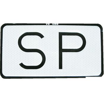 Placa "sp" V-9 Servicio Publico 15x7,5cm - Neoferr