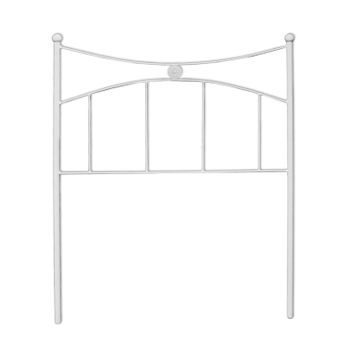 Cabecero De Forja Samu Medallon, Color Blanco Cabezal Para Cama De 90 Cm, Cama Juvenil (95 Cm X 125 )