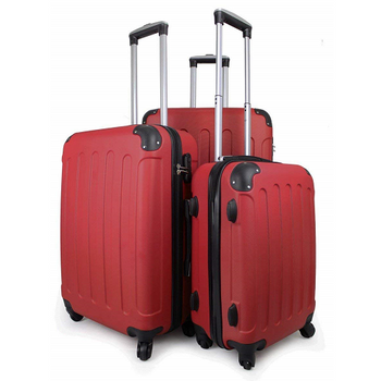 Set 3 Maletas Rojo 4 Ruedas Giratorias ¡envio Gratis!