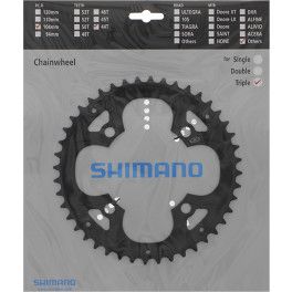 Shimano Plato 44d Alivio Fc-m480 Plata/negro