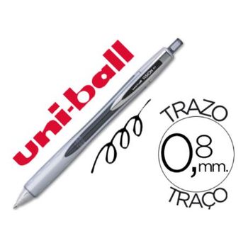 Boligrafo Uni-ball Vision Rt 0,8 Mm Negro Tinta Liquida -unidad (pack De 12)