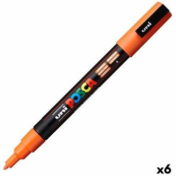 Marcador Posca Pc-3m Naranja 6 Unidades