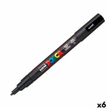 Rotulador Posca Pc-3m Negro (6 Unidades)