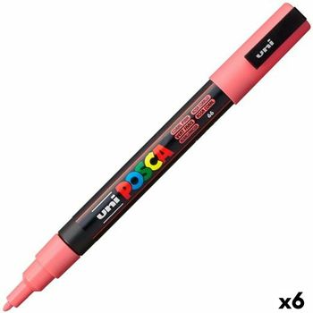 Marcador Posca Pc-3m Coral Rosa (6 Unidades)