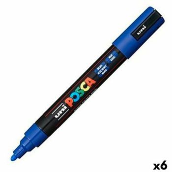 Rotuladores Posca Pc-5m Azul (6 Unidades)