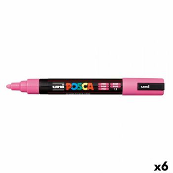 Marcador Posca Pc-5m Rosa (6 Unidades)