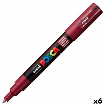 Rotulador Posca Pc-1m Rojo Burdeos (6 Unidades)