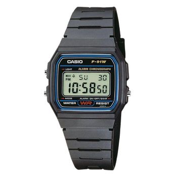 Reloj Digital Casio Collection Men F-91w-1yeg/ 38mm/ Negro