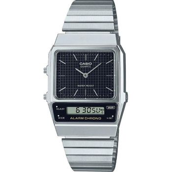 Reloj Analógico Y Digital Casio Vintage Edgy Aq-800e-1aef/ 41mm/ Plata Y Negro