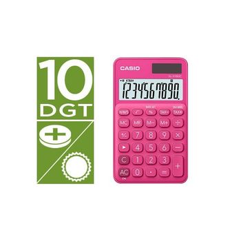 Calculadora Casio Sl-310uc-rd Bolsillo 10 Digitos Tax +/- Tecla Doble Cero Color Fucsia