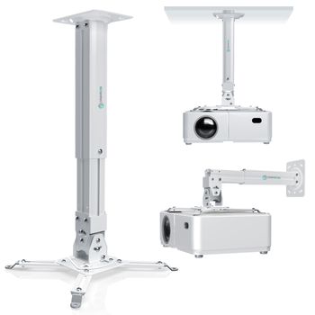 Onkron Soporte Para Proyector Montaje En Techo, Carga Máx 9,9 Kg, Color Blanco, K5a-w