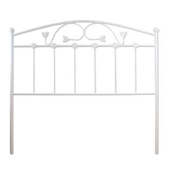 Cabecero De Forja Manchego, Color Blanco Cabezal Para Cama De 135 Cm, Cama Matrimonio (140 Cm X 125 )