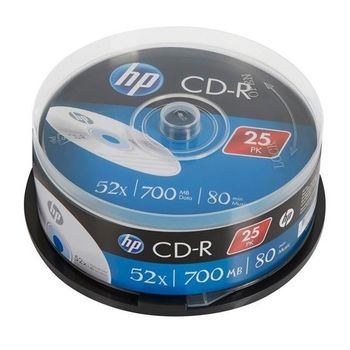 Hp Cd-r 700mb 52x Tarrina De 25 Unidades