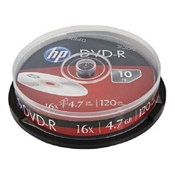 Hp Dre00027-3 Dvd+r 16x/ Tarrina-10uds Dvd Grabador