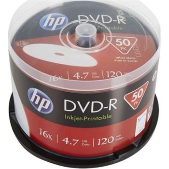 Hp Dme00025wip-3 Dvd-r Inkjet Printable 16x/ Tarrina-50uds