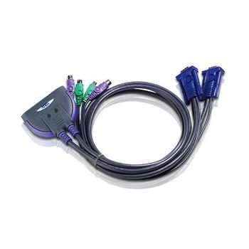 Aten Cable Kvm 2-port Ps/2 Vga Kvm Switch (cs62s-at)