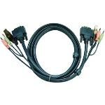 Cable Kvm Dvi-d 24+1pin Macho / Usb A Macho / 2x 3.5 Mm Macho - Dvi-d 24+1pin Macho /...