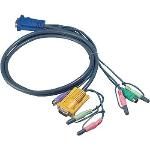 Cable Kvm Vga Hembra / Conector 2x Ps/2 - Vga Macho / Conector 2x Ps/2 3.0 M