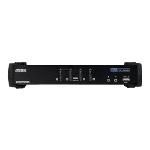 4-port Conmutador Kvm Negro