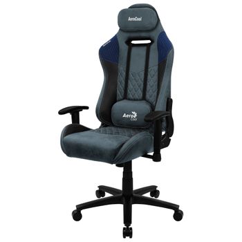 Aerocool Duke, Silla Gaming, Aerosuede Transpirable, Respaldo Ajustable, Azul