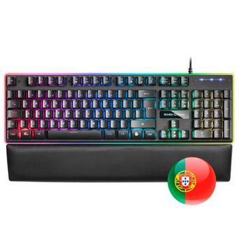 Mars Gaming Mk320pt, Teclado H-mech, 13 Modos Rgb Y Halo, Antighosting, Idioma Portugués