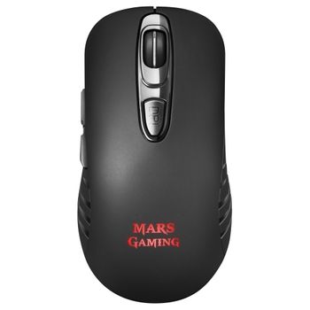 Mars Gaming Mmw2, Ratón Gaming Inalámbrico, Rgbflow, 3200dpi, Soft-touch, Negro