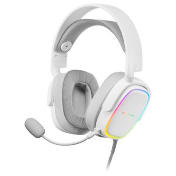 Mars Gaming Mhax Blanco, Auriculares Gaming Rgb Multiplataforma Con Micro Extraíble, 53mm