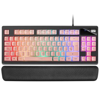 Mars Gaming Mkaxpes Teclado Compacto Tkl H-mech, Rosa, Idioma Español