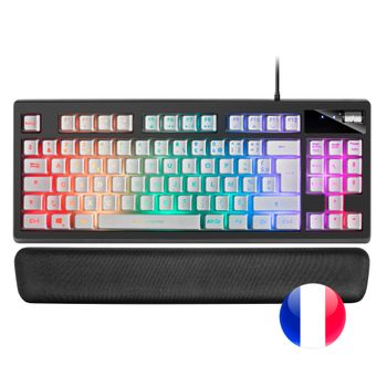 Mars Gaming Mkaxwfr Teclado Compacto Tkl H-mech, Blanco, Idioma Francés