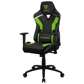 Thunderx3 Tc3bg, Silla Gaming Ergonómica, Cojines Acolchados, Air Tech, Verde