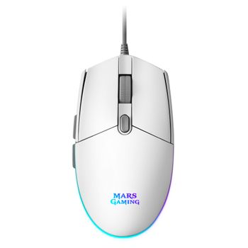 Mars Gaming Mmgw, Ratón Gaming Blanco Rgb, Mac/windows/linux