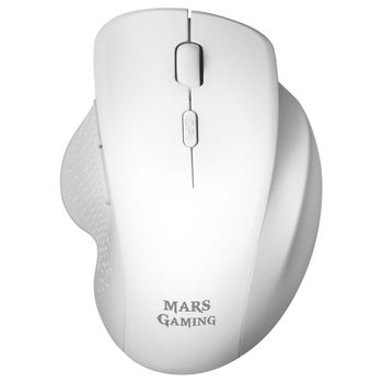 Mars Gaming Mmwergo Blanco, Ratón Gaming Inalámbrico Ergonómico Para Ps4/ps5/xbox/pc