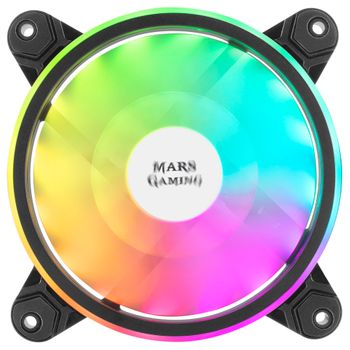 Mars Gaming Mfx, Ventilador Pc 12cm, Argb Dual, Ultra-silencioso 14db, Negro