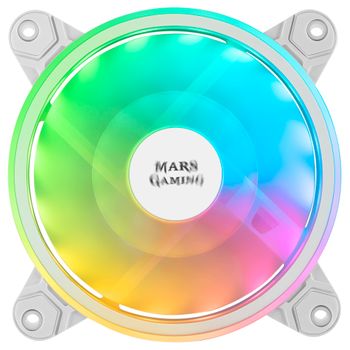 Mars Gaming Mfxw, Ventilador Pc 12cm, Argb Dual, Ultra-silencioso 14db, Blanco