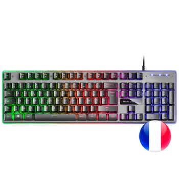 Mars Gaming Mk220fr, Teclado H-mech, Frgb Rainbow Y Halo, Antighosting, Idioma Francés