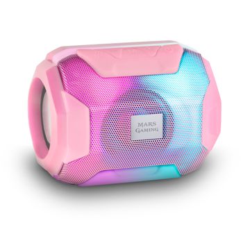 Mars Gaming Msbax Rosa, Altavoz Bluetooth, Rgb Flow, Sonido 10w, Usb/microsd/radio Fm