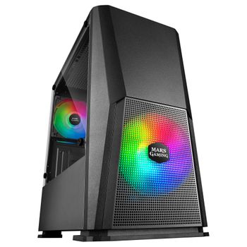 Mars Gaming Mcone, Caja Gaming Microatx, 2xventiladores 120mm, Rgb+rejilla, Negro