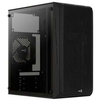 Aerocool Cs107 V1, Caja Pc Microatx, Ventana Lateral, Ventilador 120 Mm, Negro