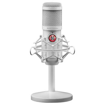 Mars Gaming Mmicxw, Micrófono Estudio Profesional Led, Mute, Usb Y Jack 3.5mm, Blanco